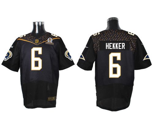 Nike Rams #6 Johnny Hekker Black 2016 Pro Bowl Men's Stitched NFL Elite Jersey